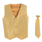 Vest And Clip On Baby Boy Necktie Set - Gold - 2T/3T