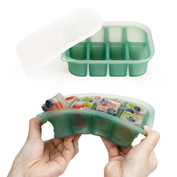 Haakaa Silicone Baby Food Freezer Tray With Lid By Haakaa - Perfect Storage Container For Homemade Baby Food, Vegetable & Fruit