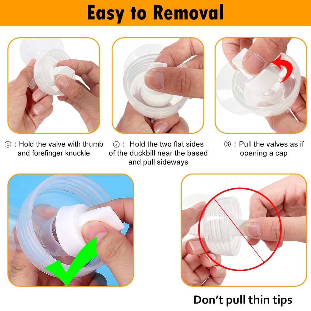 8Pcs Duckbill Valves Replacement Parts Compatible With Spectra S1 S2 9 Plus Breast Pumps,Replace Original Spectra Pump Parts