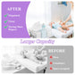Acrylic Diaper Caddy, Clear & Detachable Diaper Stacker Holder Storage, Baby Changing Table Organizer For Baby Diapers, Wipes &