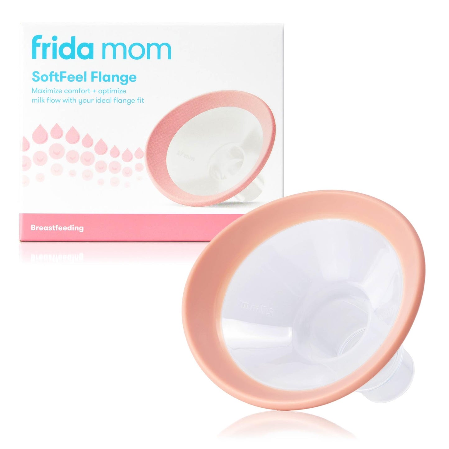 Frida Mom Breast Pump Flange Insert 27Mm, Silicone Pump Insert, Softfeel Flanges, Compatible With Frida Mom 2-In-1 Manual + Sili
