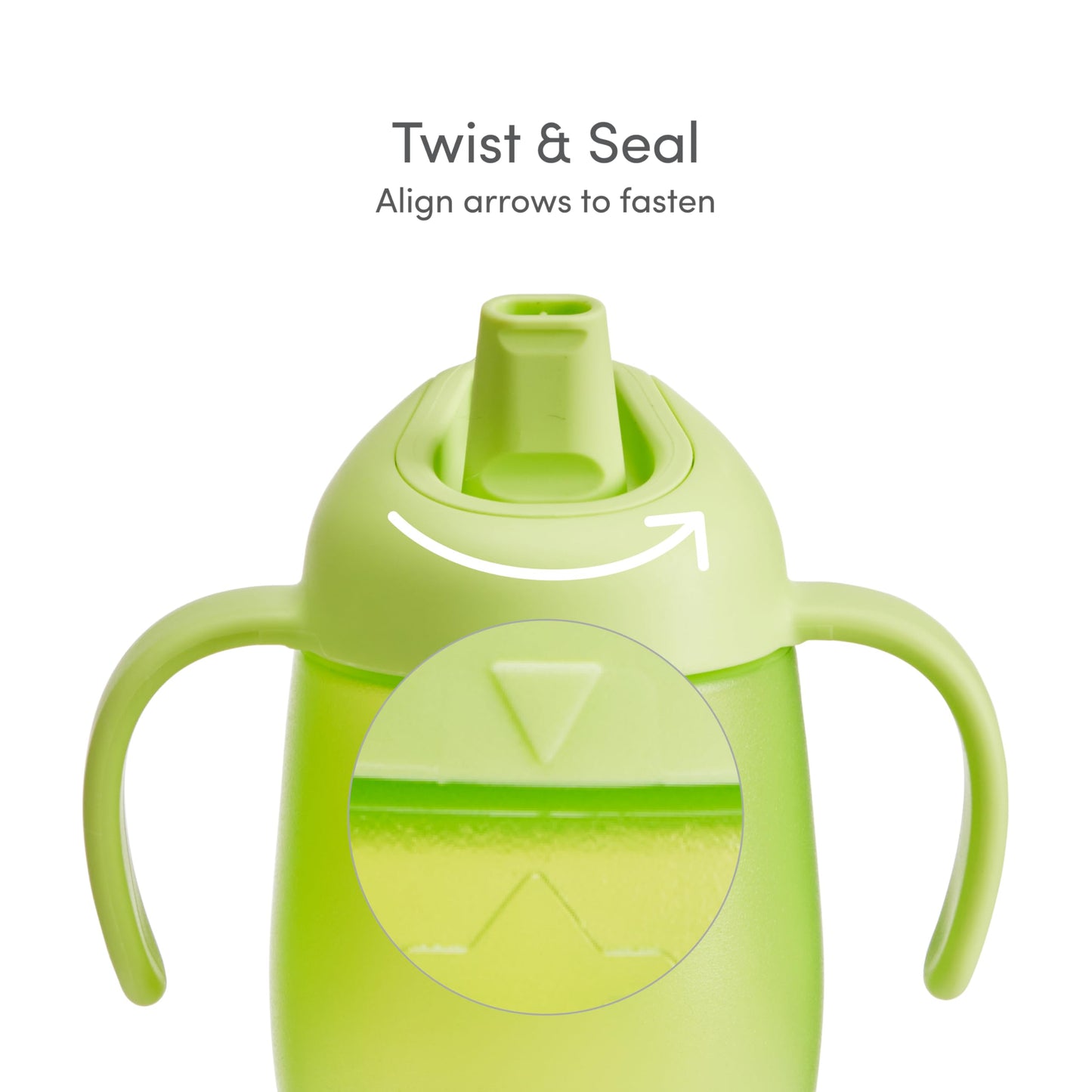Munchkin Simple Clean Trainer Sippy Cup With Handles, 6+ Months, 7 Ounce, Blue/Green