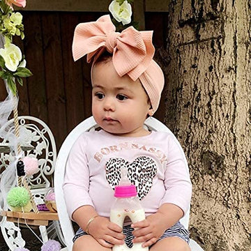 Kidocheese Big Bows Nylon Headbands With Oversized Head Wraps And Hair Accessories For Newborns, Infants, Toddlers, And Girls