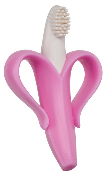 Baby Banana The Original Teether-Toothbrush, Infant to Toddler, Made in USA, Butter-Soft Bristles for Gums and Teeth, Bendable F