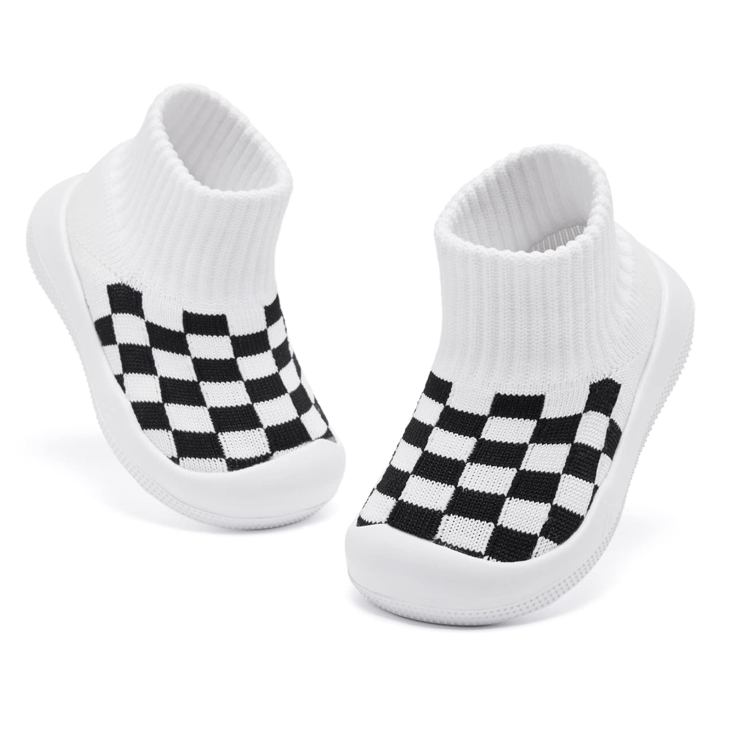 Baby Boy Girl Non-Skid Indoor Infant Walking Shoes Breathable Warm Elastic Sock Shoes With Memory Sole Protect Toes Outdoor Snea