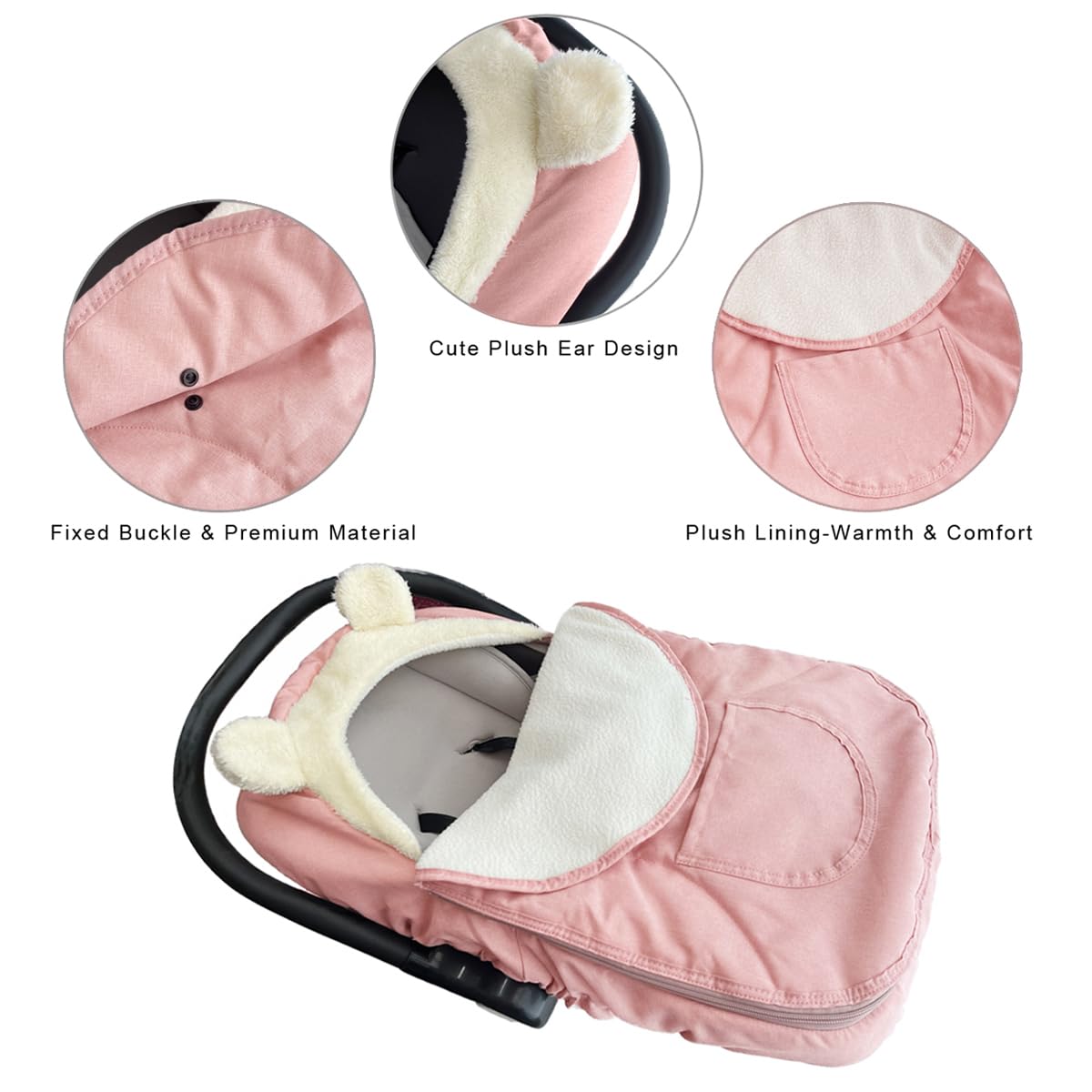 Car Seat Covers For Babies,Winter Baby Car Seat Cover Infant Carseat Covers Canopy,Universal Baby Carrier Cover For Girl Boy Car