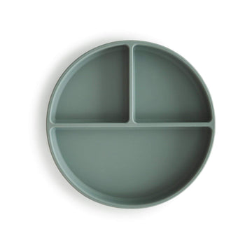 Mushie Silicone Suction Plate | Bpa-Free Non-Slip Design (Cambridge Blue)