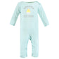 Hudson Baby Unisex Baby Cotton Coveralls, Eggstra Cute, 6-9 Months