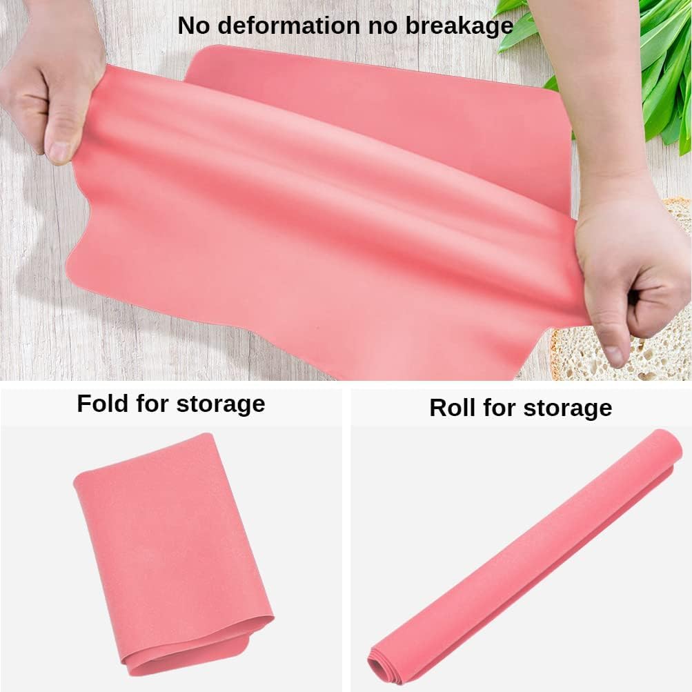 Extra Large Silicone Mats For Kitchen Counter, 27.6'' X19.7'' Silicone Placemats For Kids, Nonstick Silicone Mat For Baking Craf