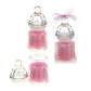 Lunaura Baby Keepsake - Set Of 12 Girl Glass Baby Bottle Scented Candle - Pink