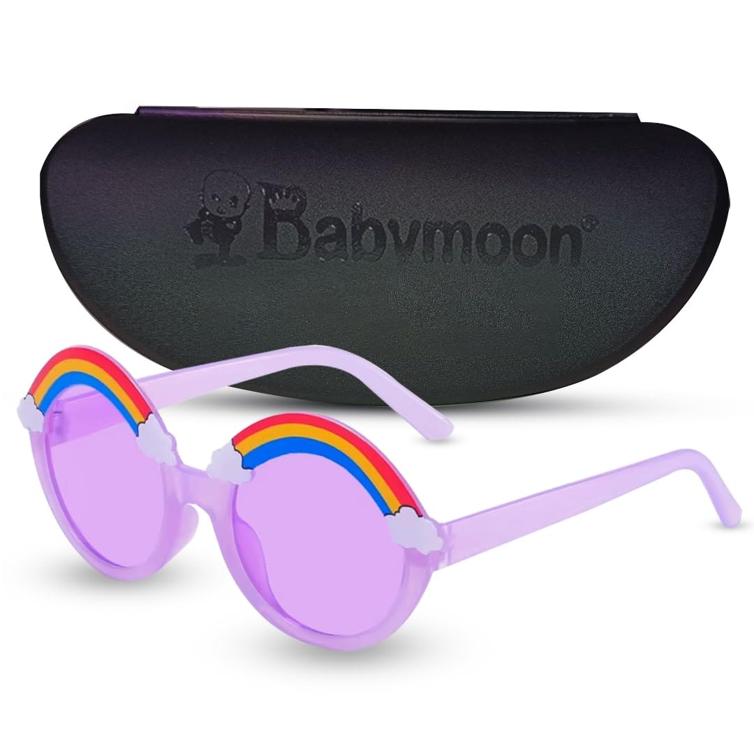 Babymoon Kids Unicorn Shaped Summer Sunglasses Goggles For Baby Girls & Boys | 28 Y | Purple