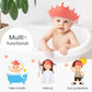 Funupup Baby Shower Cap For Kids, Adjustable Toddler Hair Washing Shield Bathing Cap Baby Shower Visor Shampoo Cap (Crown, Pink)
