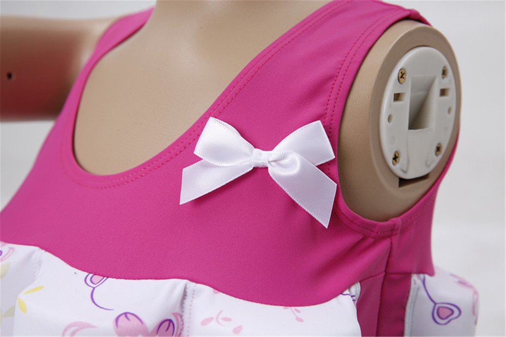 Baby Kids Floatation Suit Float One-Piece Swimwear Buoyancy For Girls Fuchsia 5-6Years