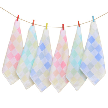 FIMALIA Face Towel Hanky for Kids Multi Pack of 12 | Soft Cotton Towel, Absorbent, Gentle on Skin, Infant & Toddler