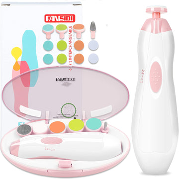 Baby Nail Trimmer Electric, Fansidi Baby Nail File Infant Nail Clippers With 10 Grinding Pads 8 Sandpapers For Newborn Infant To