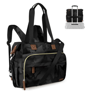 4 In 1 Diaper Bag Backpack, Diaper Bag Backpack For Mom Dad, Travel Diaper Bag Converts Into Backpack With Shoulder Strap, Mom B