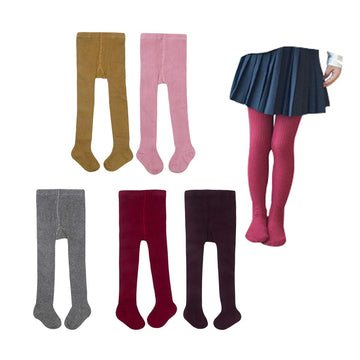 5 Pack Baby Kids Girls Cable Knit Tights Cotton Solid Leggings Stocking Pants Pantyhose 1-3T