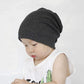 Simleshine Toddler Cotton Beanies For Boys Baby Warm Slouchy Skullcap Hats Toddler Beanie Knit Caps Black,Deep Gray