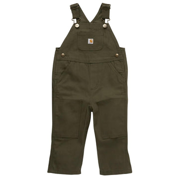 Carhartt Boys Loose Fit Canvas Bib Overall, Olive Green, 24 Months
