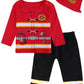 Cosland Halloween Fireman Costume Baby Firefighter Outfit, Red, 12-18 Months