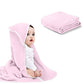 Arnzion Baby Hooded Towels For Babies And Toddlers, Muslin Baby Bath Towel Soft And Absorbency For Baby Girls (Pink 1 Pack)