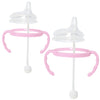 Botabee Pink Soft Spout - Transition Sippy Cup Kit For Comotomo 5 & 8 Oz Bottles - Conversion Kit Fits 5 Ounce & 8 Ounce Bottles