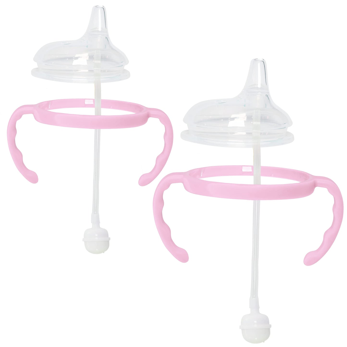 Botabee Pink Soft Spout - Transition Sippy Cup Kit For Comotomo 5 & 8 Oz Bottles - Conversion Kit Fits 5 Ounce & 8 Ounce Bottles