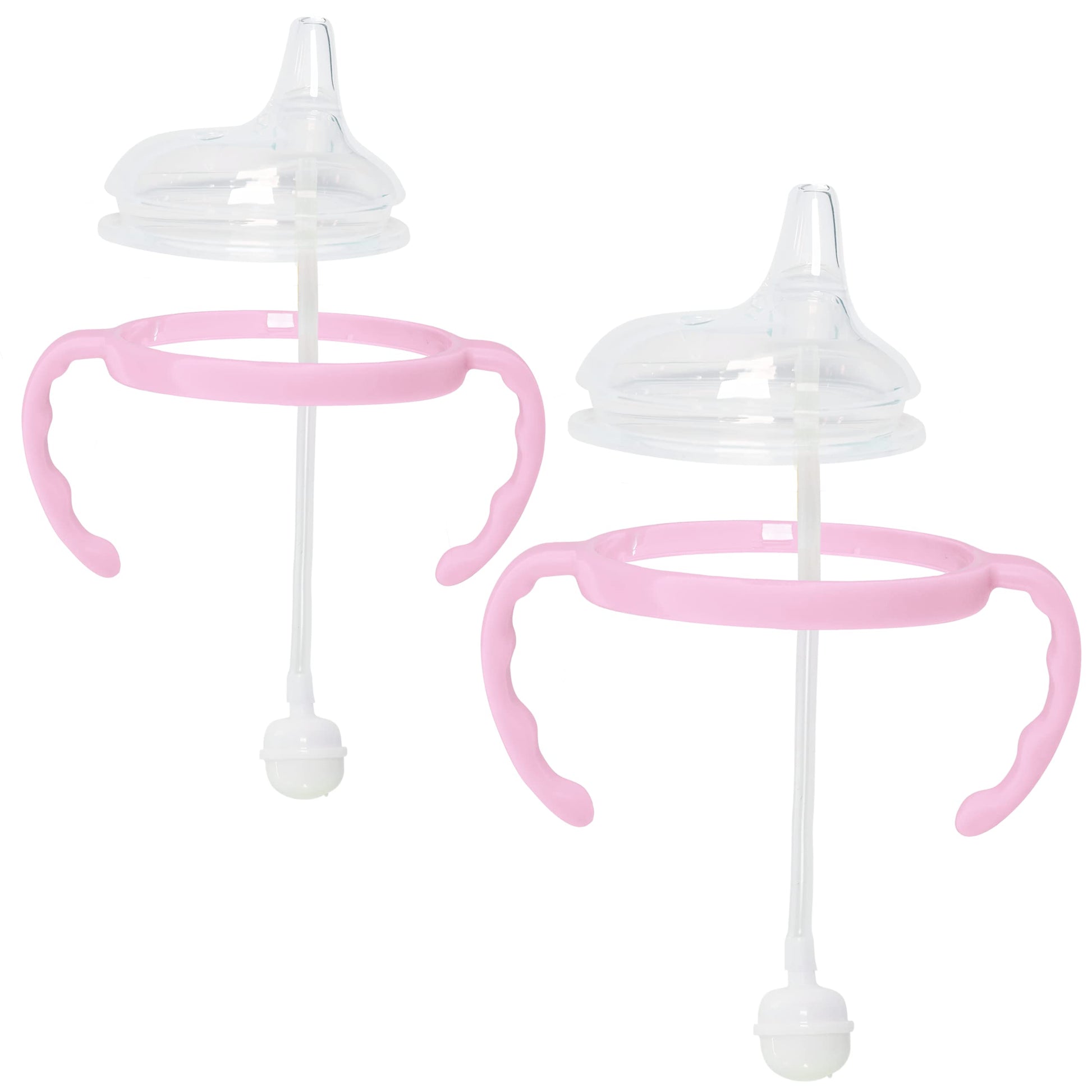 Botabee Pink Soft Spout - Transition Sippy Cup Kit For Comotomo 5 & 8 Oz Bottles - Conversion Kit Fits 5 Ounce & 8 Ounce Bottles