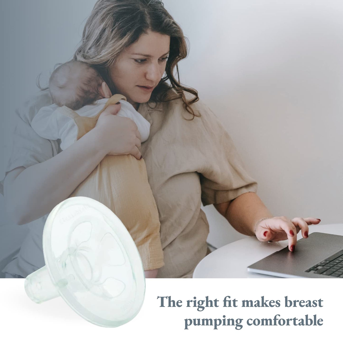 Ameda Customfit Breast Pump Flange Insert | 21Mm Flexishield Areola Stimulator Flange Inserts | Silicone | 2 Count | Works With