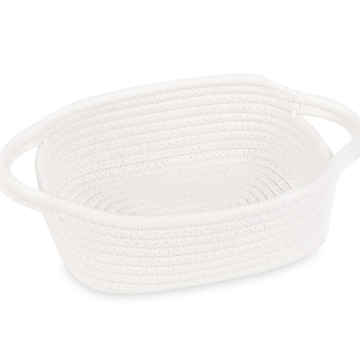 Abenkle Small Storage Basket, Mini Baby Basket, Cute Tiny Cotton Rope Woven Basket, Shelf Basket, Boho Decorative Toy Dog Cat Ba