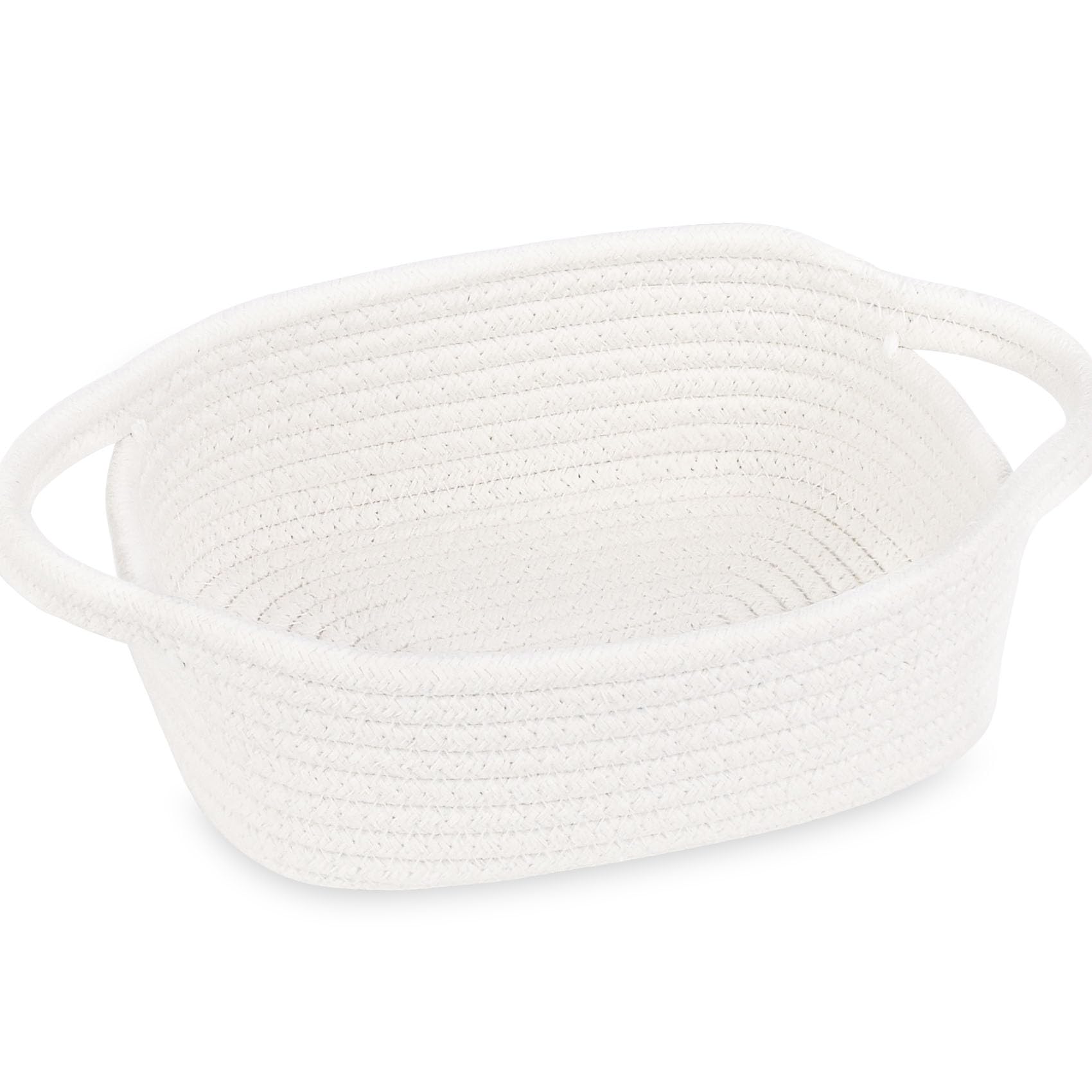 Abenkle Small Storage Basket, Mini Baby Basket, Cute Tiny Cotton Rope Woven Basket, Shelf Basket, Boho Decorative Toy Dog Cat Ba