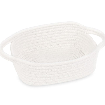 Abenkle Small Storage Basket, Mini Baby Basket, Cute Tiny Cotton Rope Woven Basket, Shelf Basket, Boho Decorative Toy Dog Cat Ba