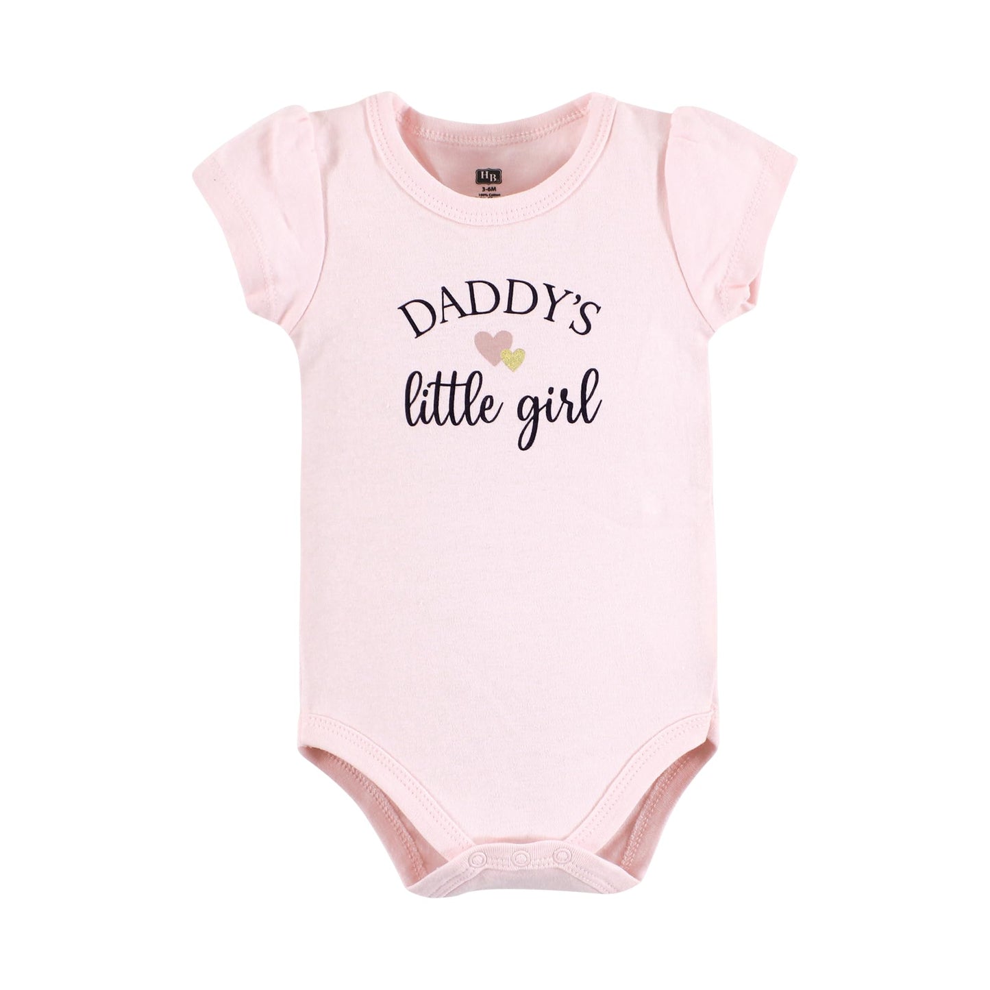 Hudson Baby Unisex Baby Cotton Layette Set, Girl Daddy Pink Navy, 9-12 Months