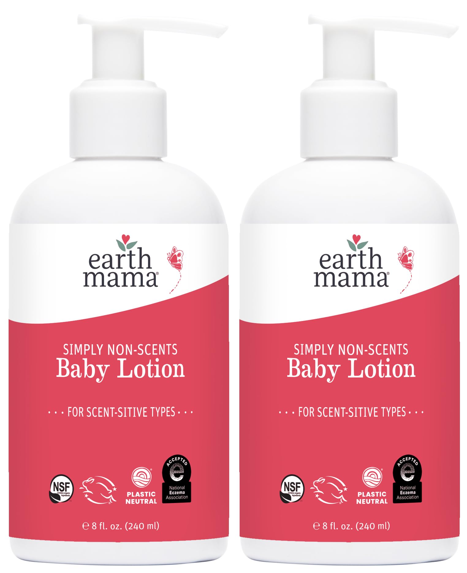 Earth Mama Simply Non-Scents Baby Lotion for Dry Skin, Calendula Cream, Skin Care for Kids, Organic Moisturizer, Unscented Lotio