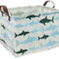 Hiyagon Baby Kids Storage Basket Shark Gift Basket Empty Boys Toy Storage Bin Organizer Box Rectangular Room Decor For Home,Book