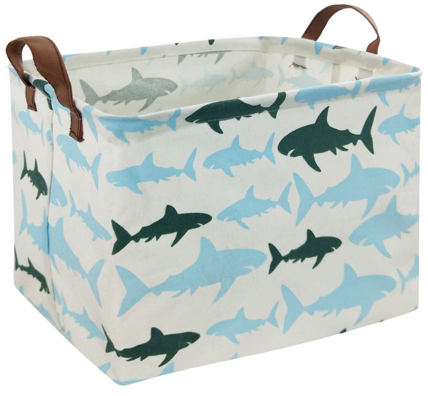Hiyagon Baby Kids Storage Basket Shark Gift Basket Empty Boys Toy Storage Bin Organizer Box Rectangular Room Decor For Home,Book