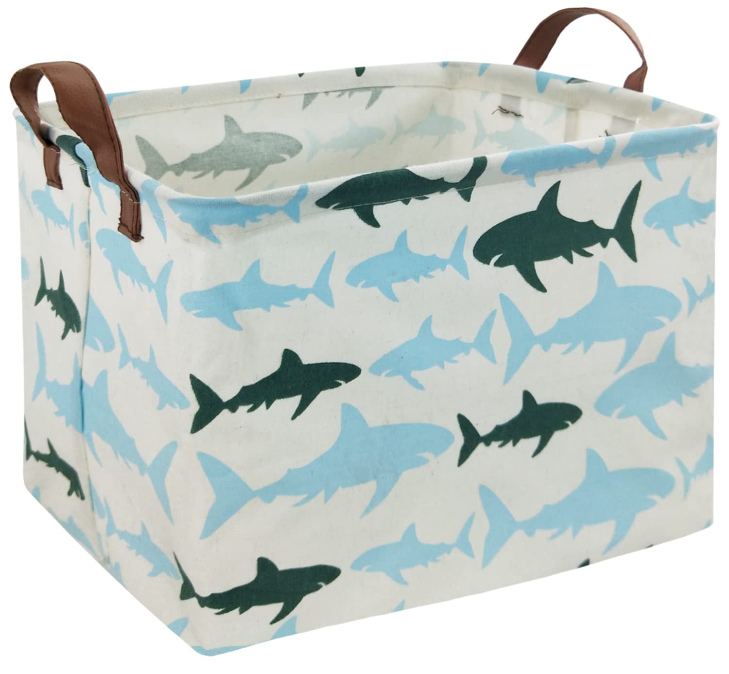 Hiyagon Baby Kids Storage Basket Shark Gift Basket Empty Boys Toy Storage Bin Organizer Box Rectangular Room Decor For Home,Book