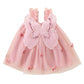 Infant Toddler Baby Girl Summer Dress Sleeveless Floral Fruit Butterfly Casual Mesh Tutu Puff Dress (Pink Butterfly, 2-3 Years)