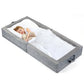 Umoving Portable Toddler Travel Bed - Foldable Soft Foam Floor Crib with Washable Cover, Built-in Safety Rails, No Assembly, Com
