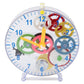Lilys Home 31 Pieces Do-It-Yourself Childrens First Puzzle Clock Kit, No Batteries Required, Learn How Clock Gears Work, Color