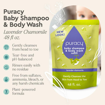 Puracy Shampoo & Body Wash For Children - Perfect Skin, Pure Ingredients - With 12 Fruit & Vegetable Extracts For Silky Smooth S