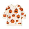Toddler Baby Halloween Outfit Boy Girl Pumpkin Sweatshirt Crewneck Pullover Sweater Long Sleeve Shirt Fall Clothes (Oversized Pu