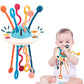 Wembley Pull String Teethers Baby Toys For 6 To 12 Months | Bpa Free Food Grade Silicone Fine Motor Skills Montessori Toddler To