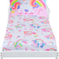 Todays Kids 2-Piece Unicorn Bedding Toddler Sheet Set - Breathable 100% Soft Brushed Microfiber Polyester, Standard Size Crib Sh