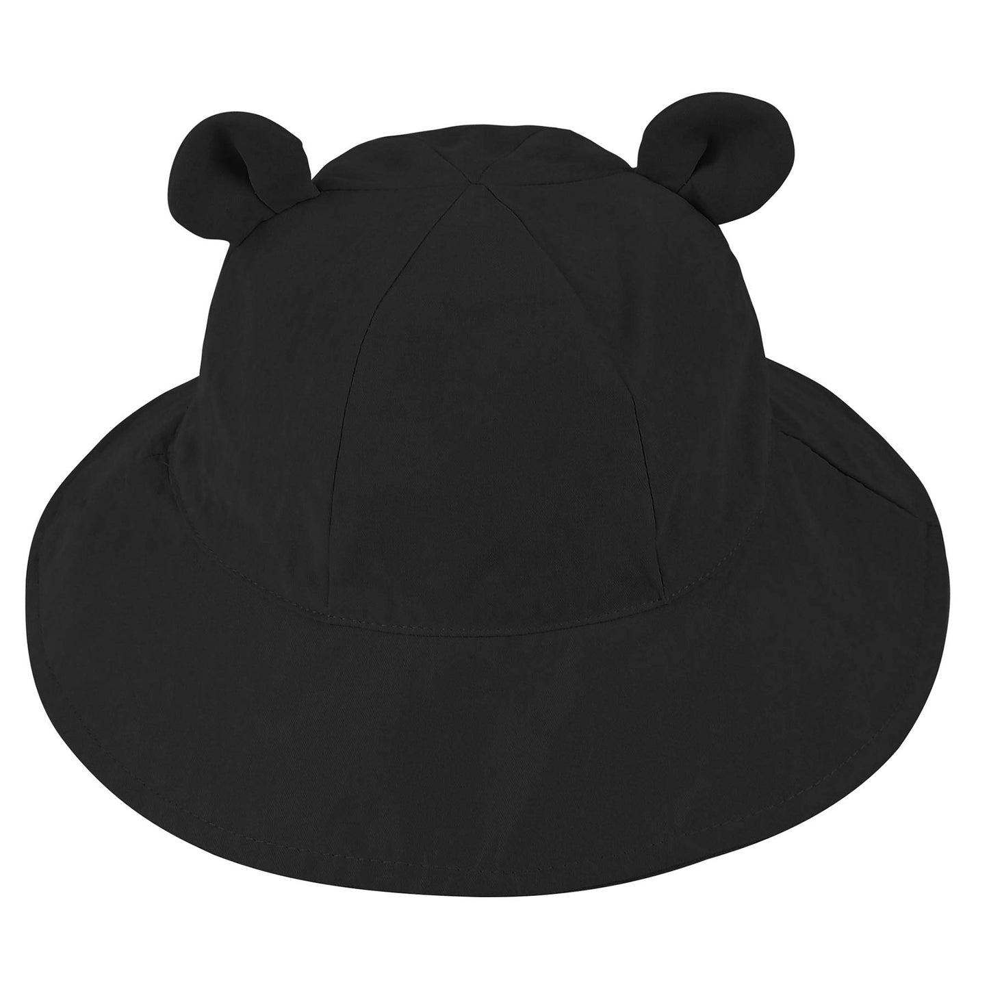 Zando Baby Sun Hat Bucket Hat Wide Brim Beach Caps Toddler Hats For Boys With Bear Ears Infant Summer Hat For Girls Black 0-6Mon
