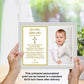 Poetry Gifts Baby Baptism Blessing For Boy Or Girl, Personalized With Name, Date And Photo, 8X10 Inch Custom Print