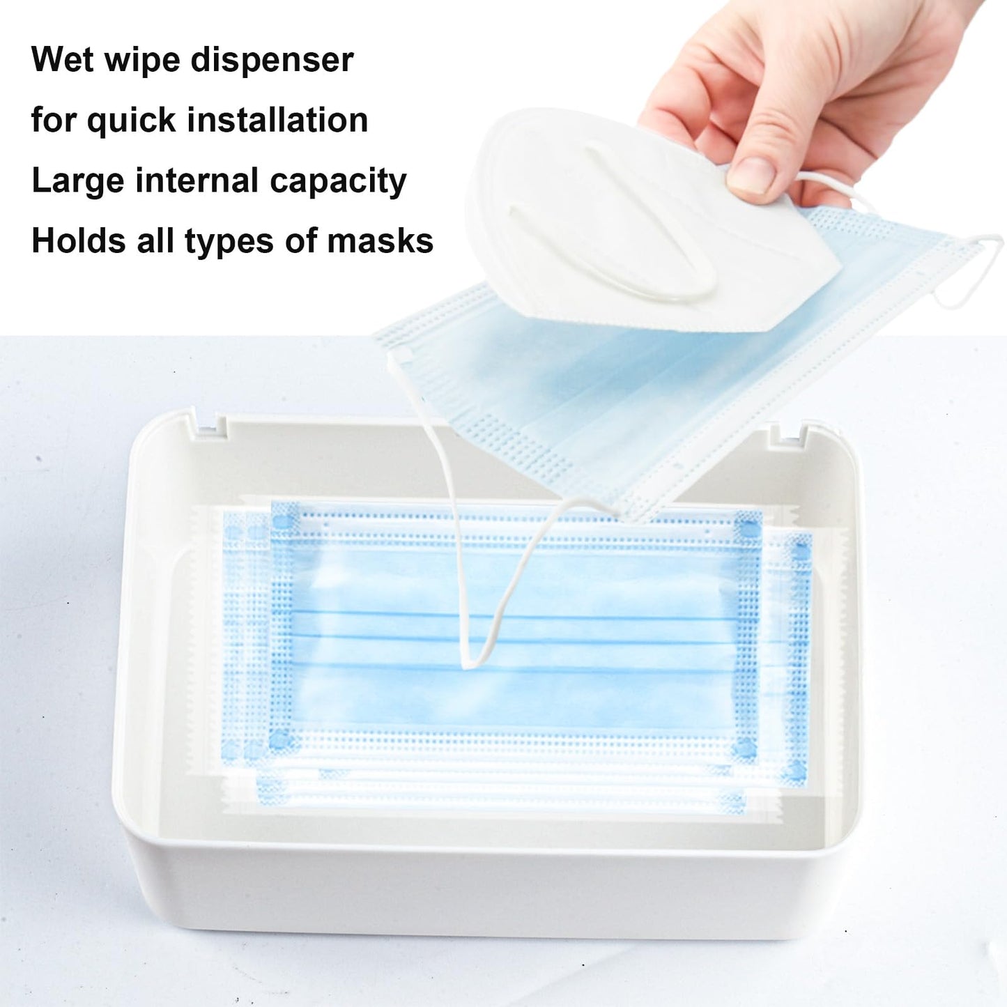 Qbxmy7 2Pcs Diaper Wipes Dispenser, Refillable Wipe Container, Wipe Container With Sealing Design Lid, Keep Wipes Fresh,Wet Wipe