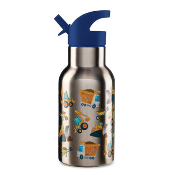 Crocodile Creek Costruction Stainless Drinking Bottle 13.5 Oz, 1 Ea