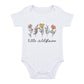 Sproutjoy Little Wild Flower Baby Bodysuit Floral Bodysuit Baby Girl Cute Romper Babies Girl Clothes, White, 3 Months