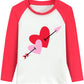 Ddsol Toddler Little Girl Valentine Day Shirt Baby Kid Love Heart Breaker Print Tshirt Red White Raglan Long Sleeve Cotton Tee T